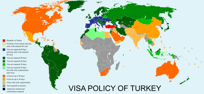 Визова политика за Турция