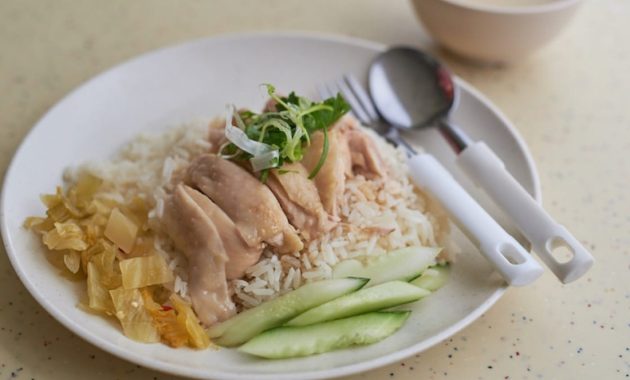 Tiong Bahru Hainanese Boneless Chicken Rice Singapur Michelin-Stern ausgezeichnetes Street Food